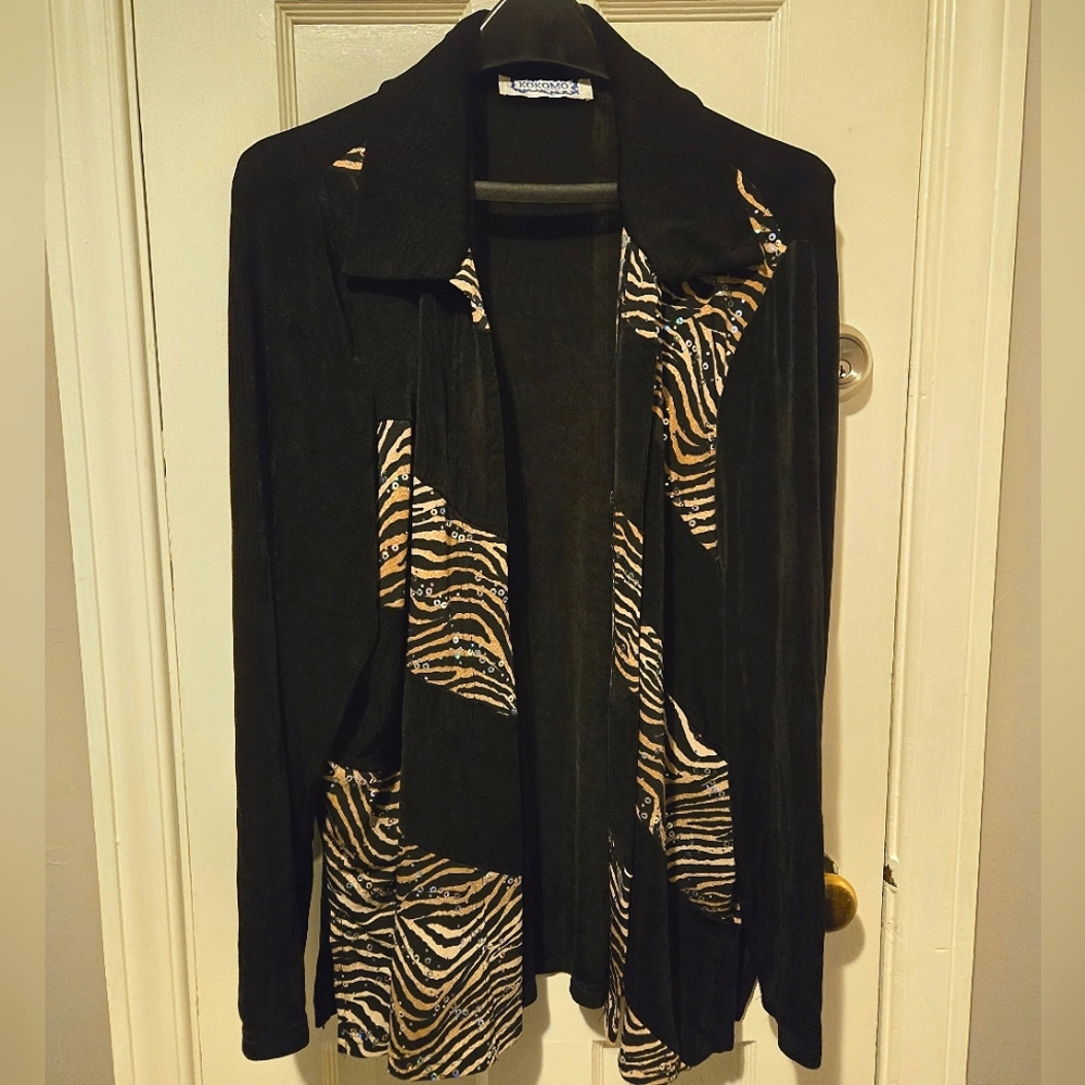 Animal Print Dress Cardigan